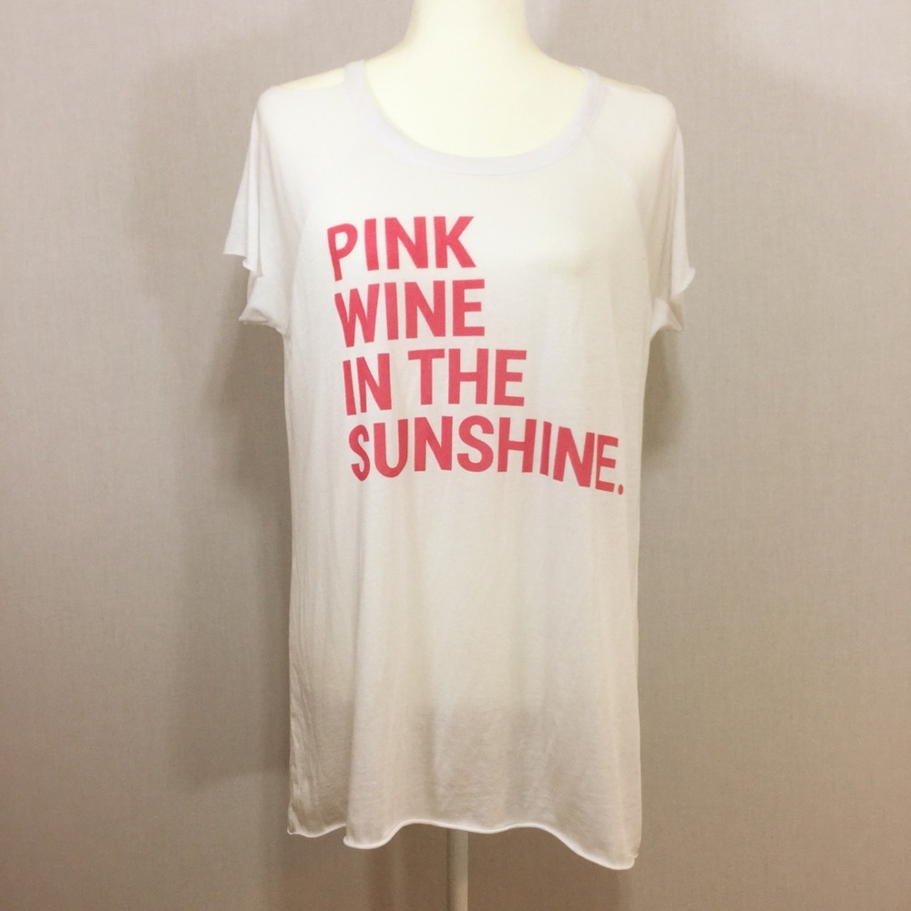 NWT Chaser “Pink Wine in the  Sunshine” T-Shirt - Picture 2 of 8